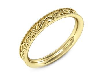 Obrączka pierścionek żółte złoto próba 585 - p16508z - 1
