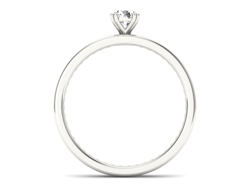 Złoty pierścionek z brylantami białe złoto - p16517b — zdjęcie 2