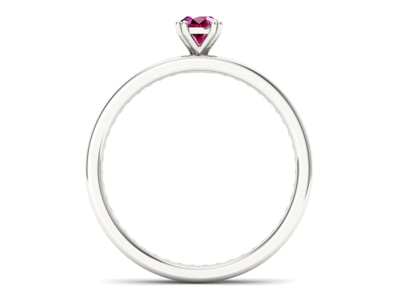 Pierścionek z rubinem i brylantami białe złoto - p16517br — zdjęcie 2