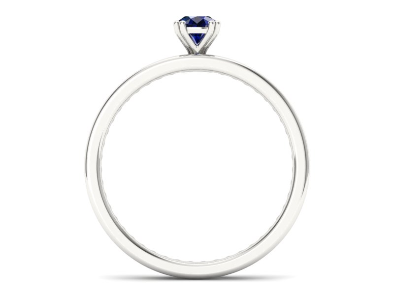 Pierścionek z szafirem i brylantami białe złoto - p16517bsz — zdjęcie 2