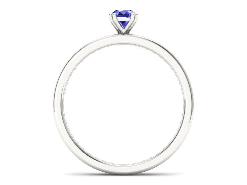 Pierścionek z szafirem i brylantami białe złoto - p16517bszc — zdjęcie 2