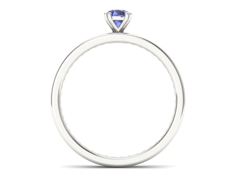 Pierścionek z tanzanitem białe złoto i brylantami - p16517bt — zdjęcie 2