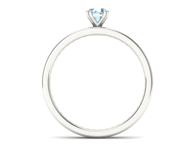 Pierścionek z topazem i brylantami białe złoto - p16517btp — zdjęcie 2