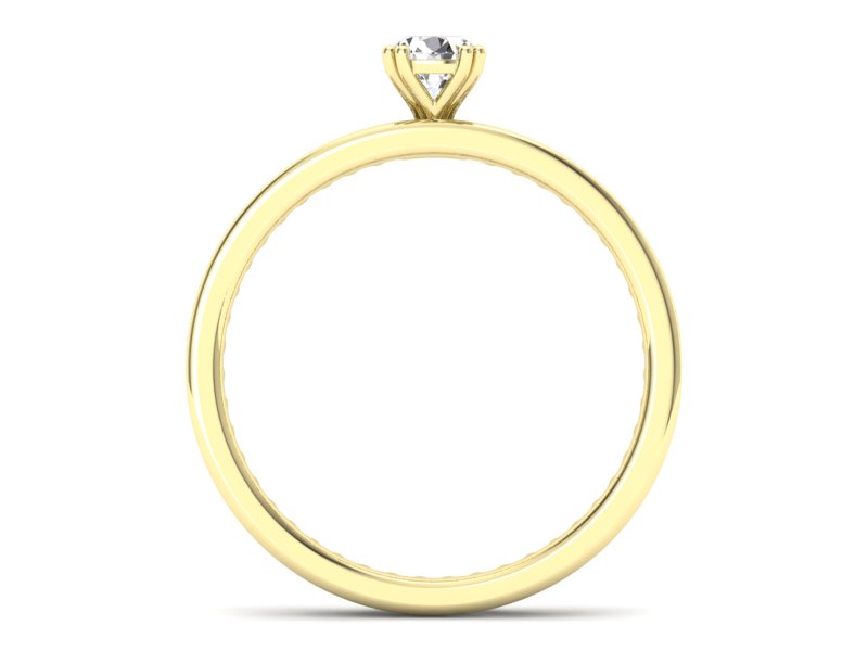 Złoty pierścionek z brylantami żółte złoto - p16517z — zdjęcie 2