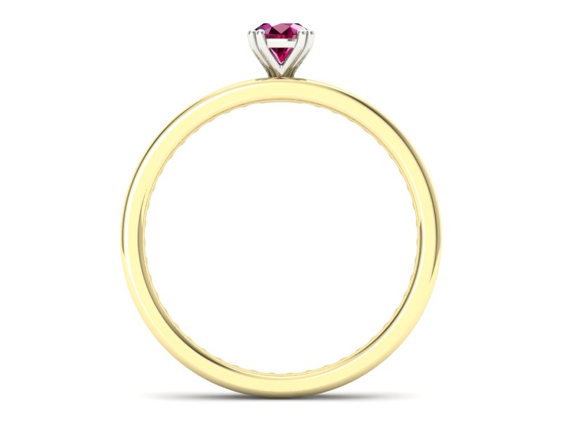 Pierścionek z rubinem i diamentami - p16517zbr — zdjęcie 2