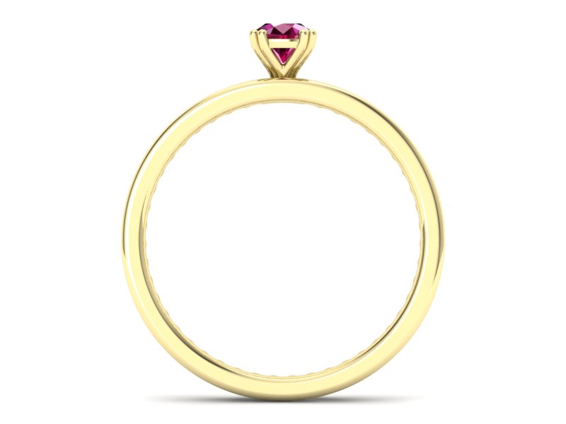 Pierścionek z rubinem i brylantami - p16517zr — zdjęcie 2