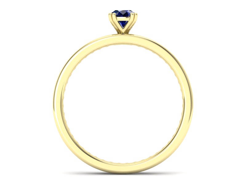 Złoty pierścionek z szafirem i brylantami - p16517zsz — zdjęcie 2