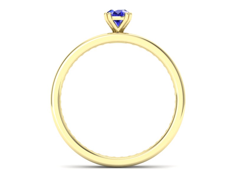 Złoty pierścionek z szafirem i brylantami - p16517zszc — zdjęcie 2