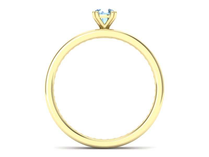 Złoty pierścionek z topazem i brylantami - p16517ztp — zdjęcie 2