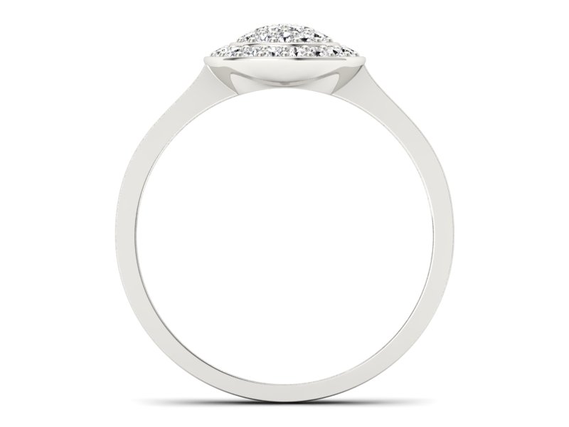 Złoty pierścionek z brylantami białe złoto - p16521b — zdjęcie 2