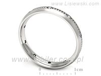 Pierscionek Obrączka z brylantami białe złoto próba 585 - p16526bmp- 3