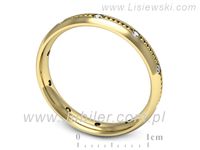 Obrączka z brylantami żółte złoto próba 585 - p16526z- 3