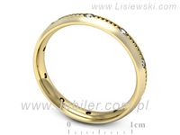 Obrączka z brylantami żółte złoto próba 585 - p16526zmp- 3