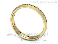 Obrączka z brylantami żółte złoto próba 585 - p16526zms- 3