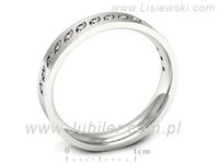 Pierscionek Obrączka z brylantami białe złoto próba 585 - p16529b- 3