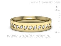 Obrączka z brylantami żółte złoto próba 585 - p16529z- 2