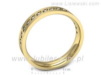 Obrączka z brylantami żółte złoto próba 585 - p16529z- 3