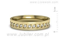 Obrączka z brylantami żółte złoto próba 585 - p16529zmp- 2