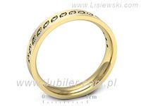 Obrączka z brylantami żółte złoto próba 585 - p16529zmp- 3