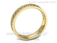 Obrączka z brylantami żółte złoto próba 585 - p16529zms- 3