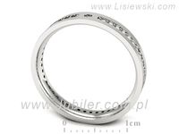 Pierscionek Obrączka z brylantami białe złoto próba 585 - p16532bmp- 3