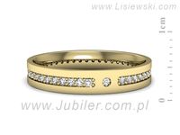 Obrączka z brylantami żółte złoto próba 585 - p16532z- 2