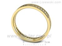 Obrączka z brylantami żółte złoto próba 585 - p16532z- 3