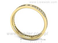 Obrączka z brylantami żółte złoto próba 585 - p16532zmp- 3