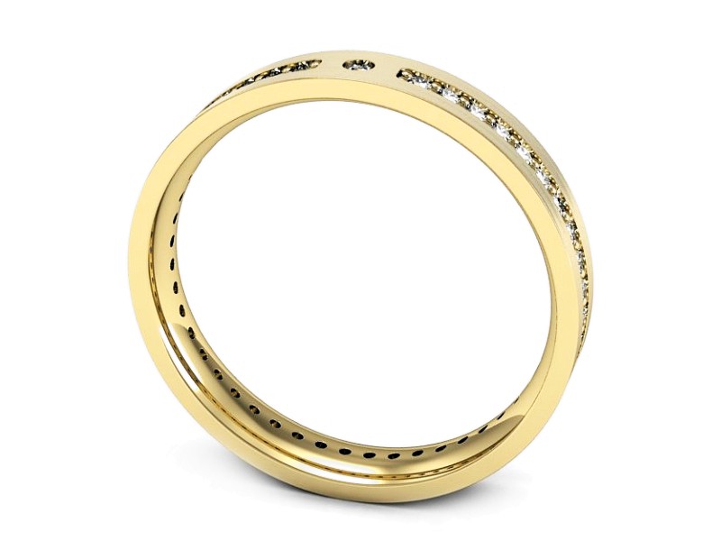 Obrączka z brylantami żółte złoto - p16532zmp — zdjęcie 3