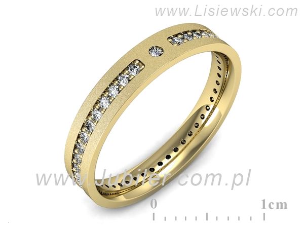Obrączka z brylantami żółte złoto próba 585 - p16532zms- 1