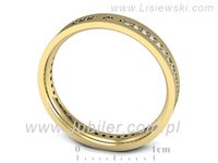 Obrączka z brylantami żółte złoto próba 585 - p16532zms- 3