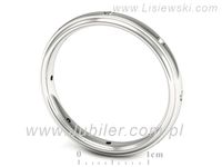 Pierscionek Obrączka z brylantami białe złoto próba 585 - p16539b- 3