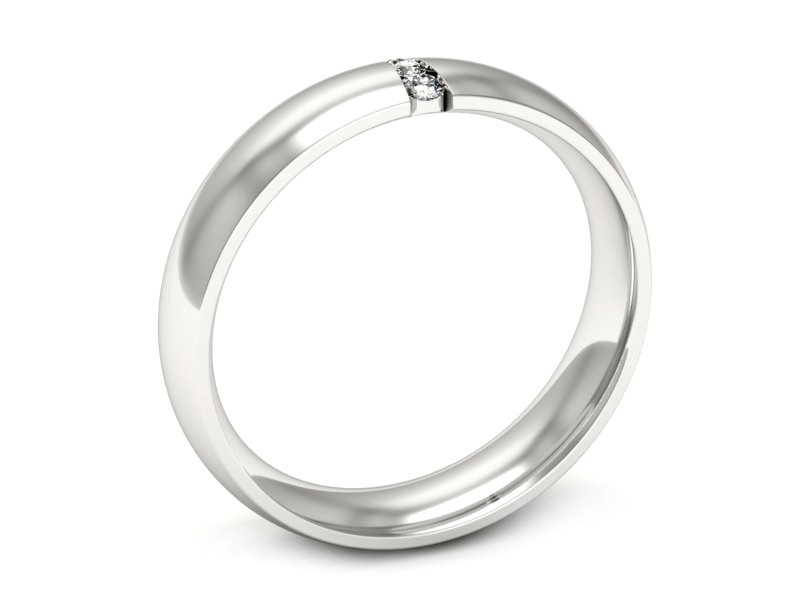 Pierścionek obrączka z brylantami białe złoto - p16543b — zdjęcie 3