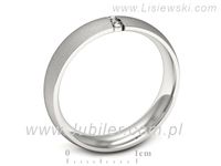 Pierscionek Obrączka z brylantami białe złoto próba 585 - p16543bms- 3