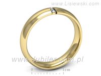 Obrączka z brylantami żółte złoto próba 585 - p16543z- 3