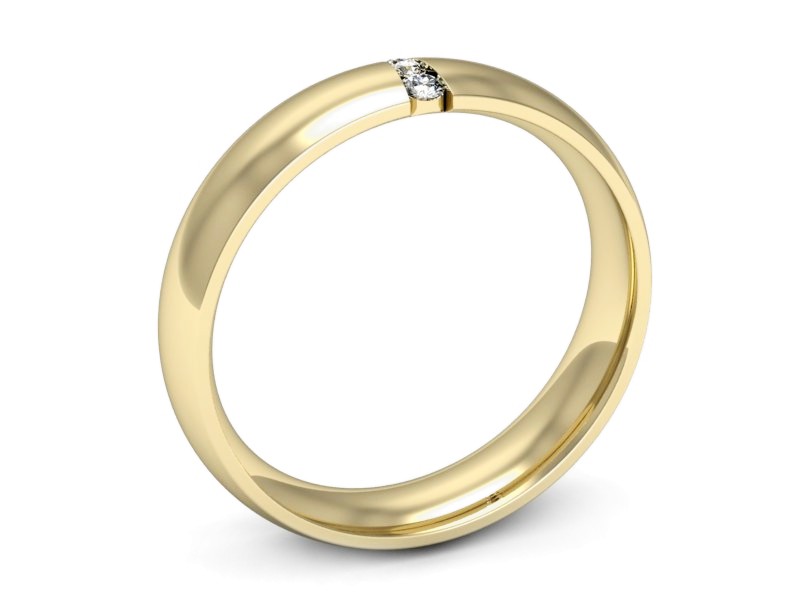 Obrączka z brylantami żółte złoto - p16543z — zdjęcie 3