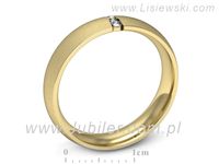 Obrączka z brylantami żółte złoto próba 585 - p16543zms- 3