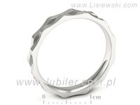 Obrączka pierścionek białe złoto próba 585 - p16544b- 3