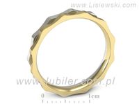 Obrączka z żółtego i białego złota dwukolorowe próba 585 - p16544zb- 3