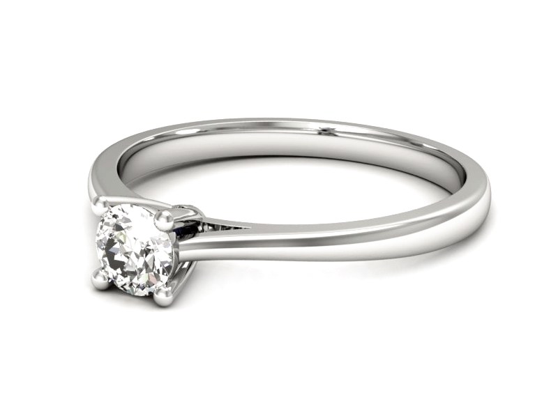 Pierścionek z brylantem i szafirem - p16547bsz — zdjęcie 2