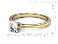 Pierścionek z diamentami żółte i białe złoto próba 585 - p16547zb- 2
