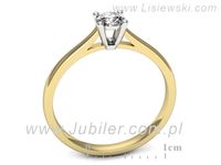 Pierścionek z diamentami żółte i białe złoto próba 585 - p16547zb- 3
