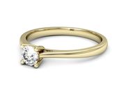 Złoty pierścionek z brylantem i rubinem - p16547zr - 2