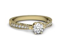 Pierścionek zaręczynowy z diamentami złoto proba 585 - p16548z- 2