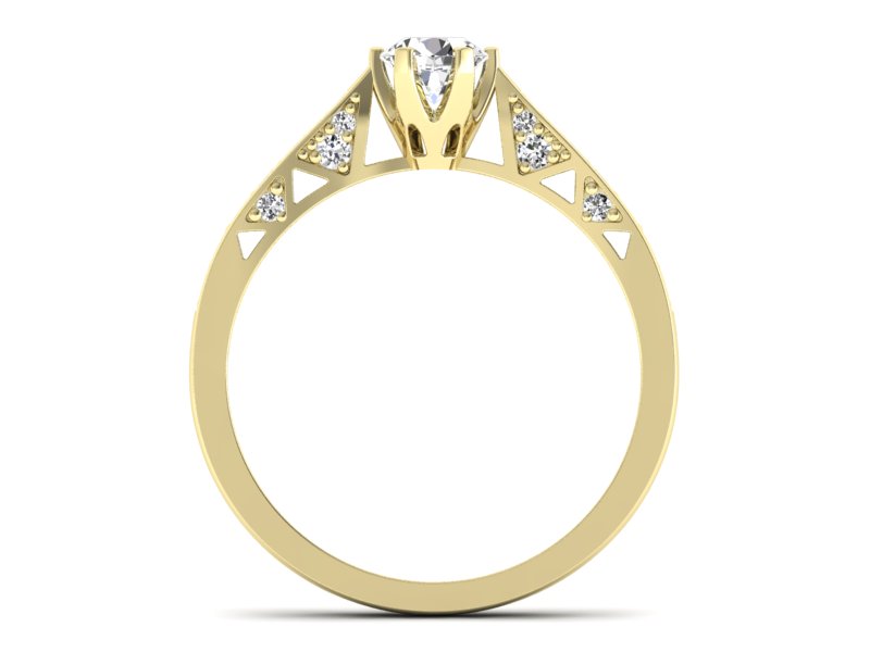 Pierścionek zaręczynowy z diamentami - p16548z — zdjęcie 2