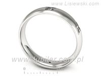 Pierscionek Obrączka z brylantami białe złoto próba 585 - p16558b- 3