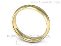 Obrączka z brylantami żółte złoto próba 585 - p16558z- 3