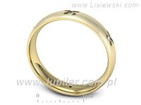 Obrączka z brylantami żółte złoto próba 585 - p16558zmp- 3