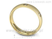 Obrączka z brylantami żółte złoto próba 585 - p16558zms- 3