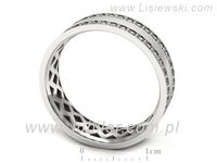 Pierscionek Obrączka z brylantami białe złoto próba 585 - p16559bmp- 3
